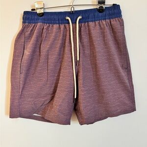 Fair Harbor Men's Swim Trunks - Blue and Red